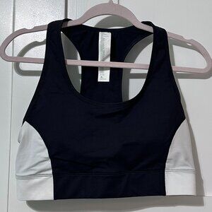 Fabletics Colorblock high impact sports bra black and white size XL